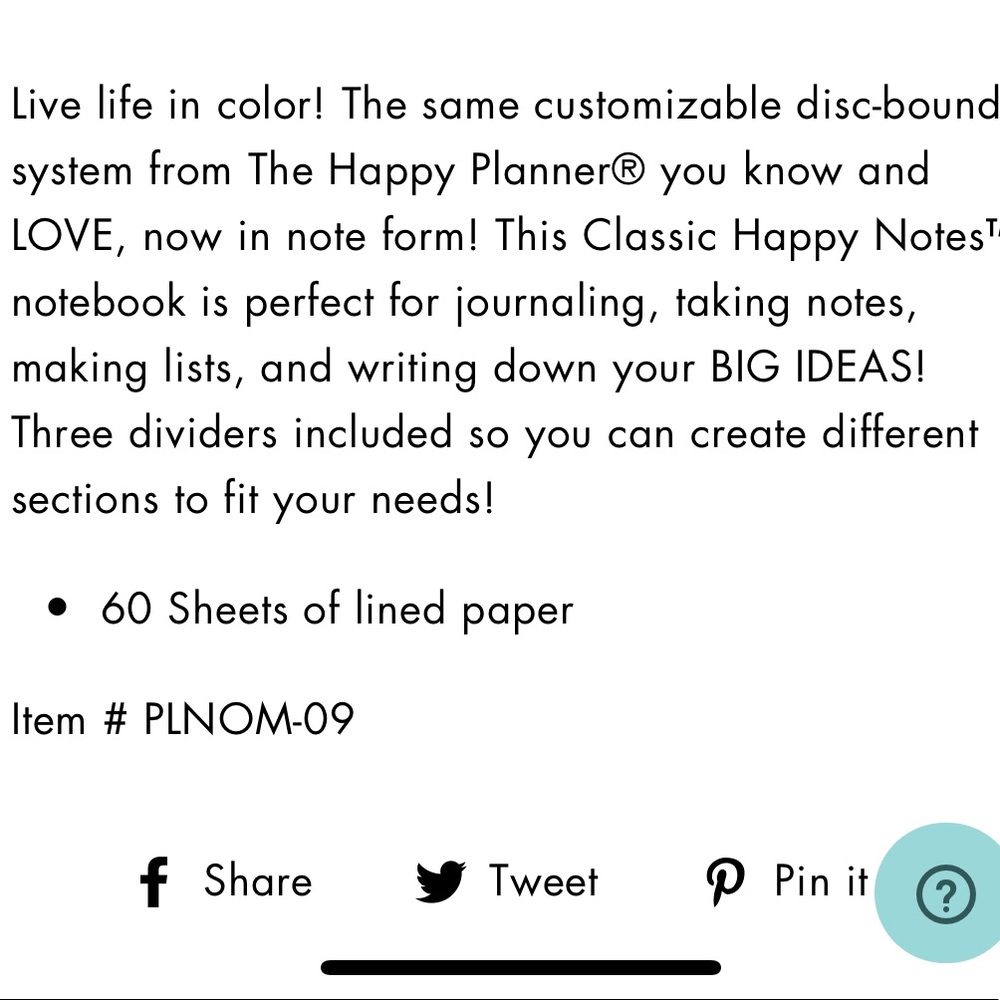 The Classic Mini Happy Notes - LIVE COLORFULLY. - Picture 7 of 8